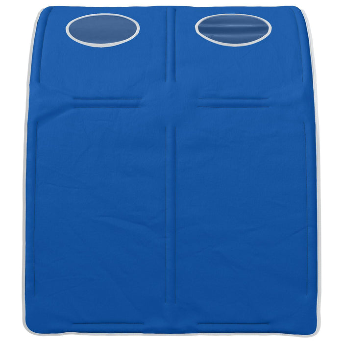 Tunel pentru Pat 2 pcs albastru 211 x 67.5 x 2 cm Poliester WALTI