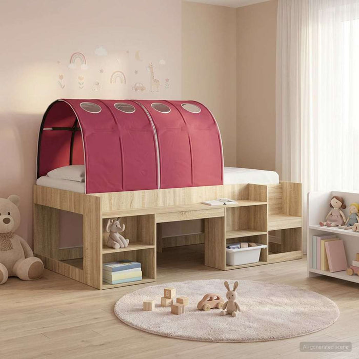 Tunel pentru Pat 2 pcs Roșu 211 x 67.5 x 2 cm Poliester - WALTI WALTI