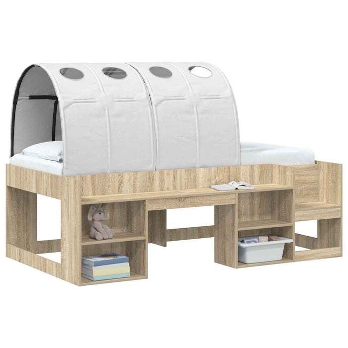 Tunel pentru Pat 2 pcs Alb 211 x 67.5 x 2 cm Poliester - WALTI WALTI