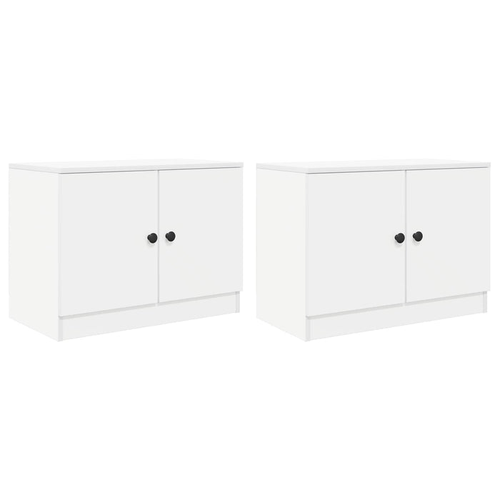 Dulap de depozitare pentru pat loft 2 buc. Alb 66 x 35 x 48 cm WALTI