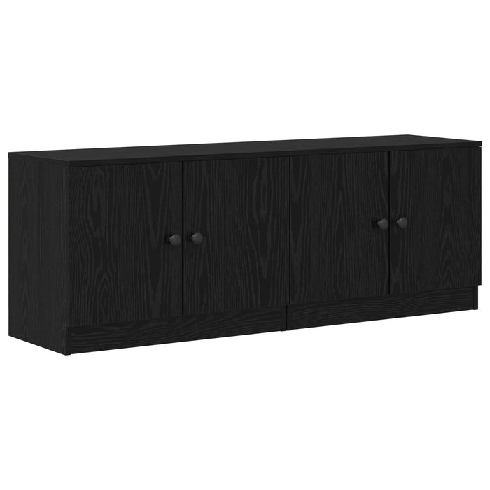 Dulap de depozitare pentru pat loft 2 buc. Stejar Negru WALTI