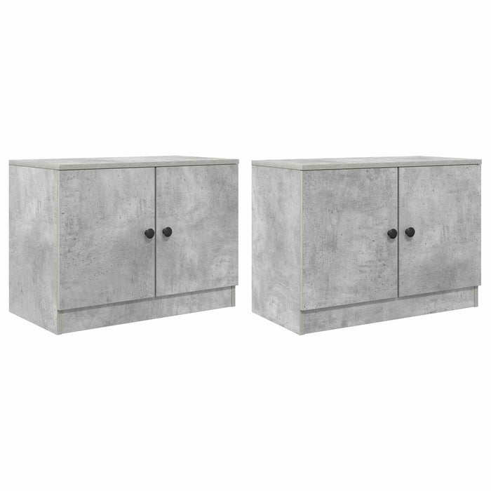 Dulap de depozitare pentru pat loft 2 buc. Gri Beton WALTI