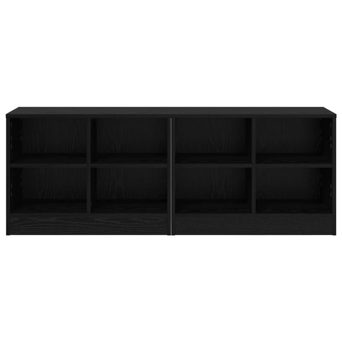 Dulap de pat 2 pcs Stejar Negru 66 x 33 x 48 cm Lemn prelucrat WALTI