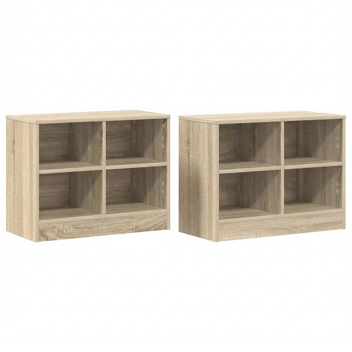 Dulap de pat 2 pcs Stejar Sonoma 66 x 33 x 48 cm Lemn compozit - WALTI WALTI