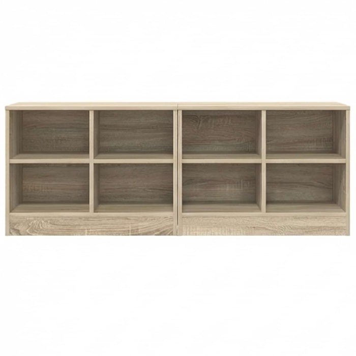 Dulap de pat 2 pcs Stejar Sonoma 66 x 33 x 48 cm Lemn compozit - WALTI WALTI