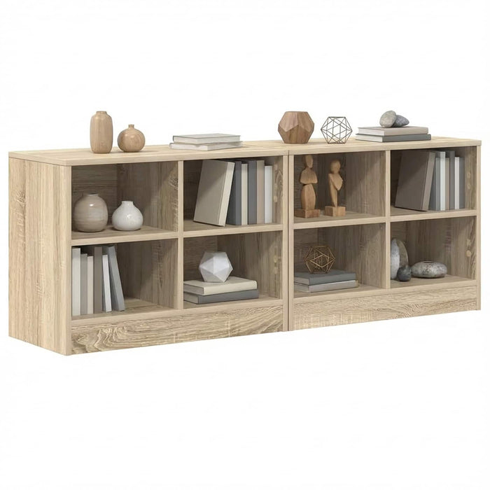 Dulap de pat 2 pcs Stejar Sonoma 66 x 33 x 48 cm Lemn compozit - WALTI WALTI