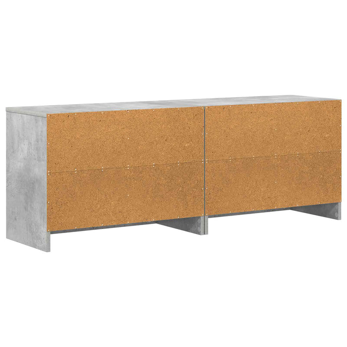Dulap de pat 2 pcs Gri Beton 66 x 33 x 48 cm Lemn prelucrat WALTI