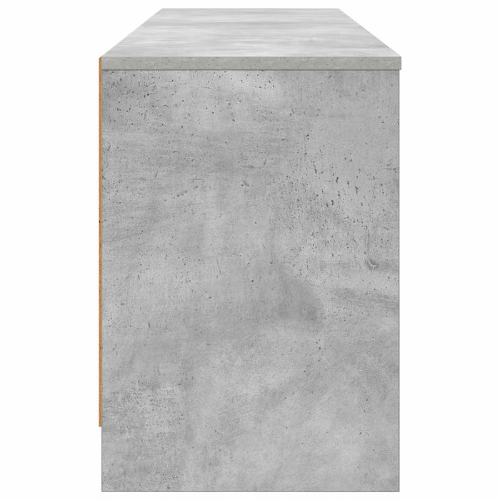 Dulap de pat 2 pcs Gri Beton 66 x 33 x 48 cm Lemn prelucrat WALTI