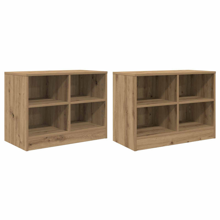 Dulap de pat cu raft 2 buc. Stejar Artizanal 66 x 33 x 48 cm - WALTI WALTI