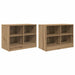 Dulap de pat cu raft 2 buc. Stejar Artizanal 66 x 33 x 48 cm - WALTI WALTI