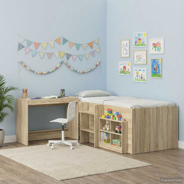 Birou pentru pat Stejar Sonoma 100 x 45 x 75 cm Lemn compozit - WALTI WALTI