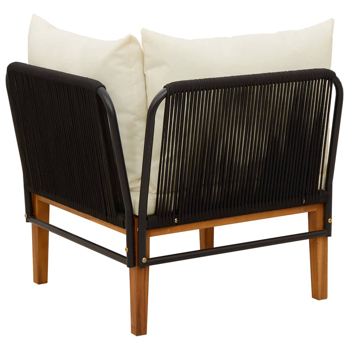 Sofa de grădină colțar cu perne natural WALTI