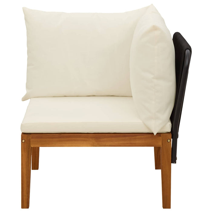 Sofa de grădină colțar cu perne natural WALTI