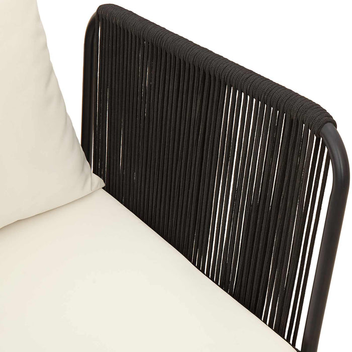 2 pcs Set de lounge pentru grădină cu perne natural WALTI
