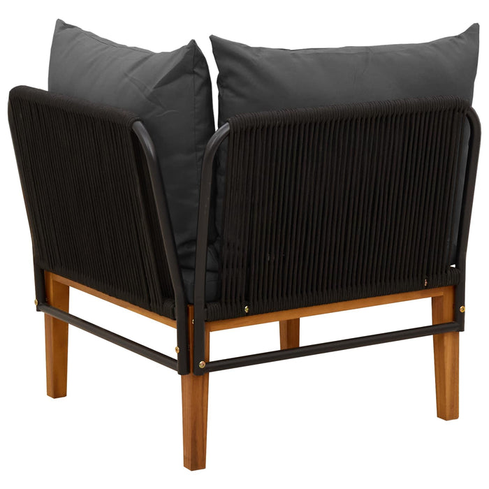 Sofa de grădină colțar cu perne natural WALTI