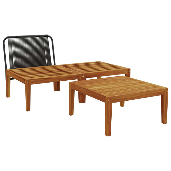 3 pcs Set de lounge Lemn Solid de Acacia natural - WALTI WALTI