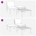 3 pcs Set de lounge Lemn Solid de Acacia natural - WALTI WALTI