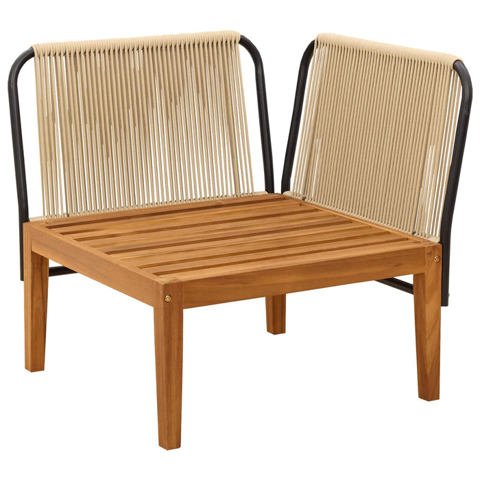 Sofa de grădină colțar cu perne natural WALTI