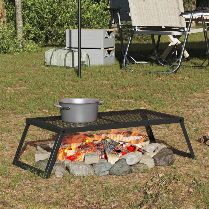 Grătar de camping pliabil Negru 58 x 31 x 2 cm Oțel aliat - WALTI WALTI