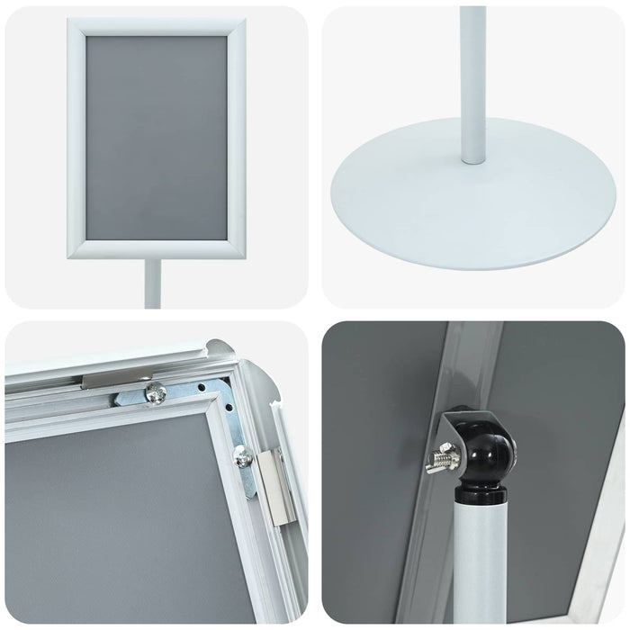Suport poster tip pedestal Argintiu 33 x 33 x 126 cm - WALTI WALTI