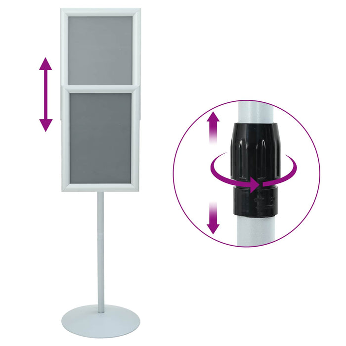 Suport poster tip pedestal Argintiu 33 x 33 x 126 cm - WALTI WALTI
