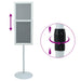 Suport poster tip pedestal Argintiu 33 x 33 x 126 cm - WALTI WALTI