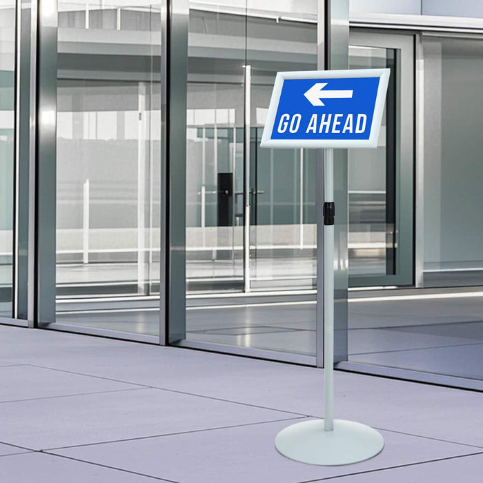 Suport poster tip pedestal Argintiu 33 x 33 x 123 cm - WALTI WALTI