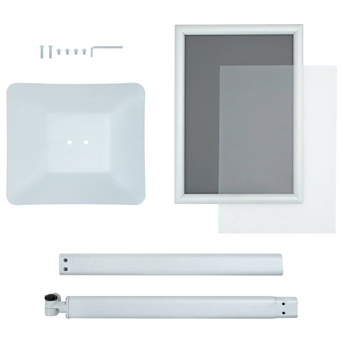Suport poster tip pedestal Argintiu 32,5 x 27 x 126 cm - WALTI WALTI