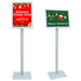 Suport poster tip pedestal Argintiu 32,5 x 27 x 126 cm - WALTI WALTI