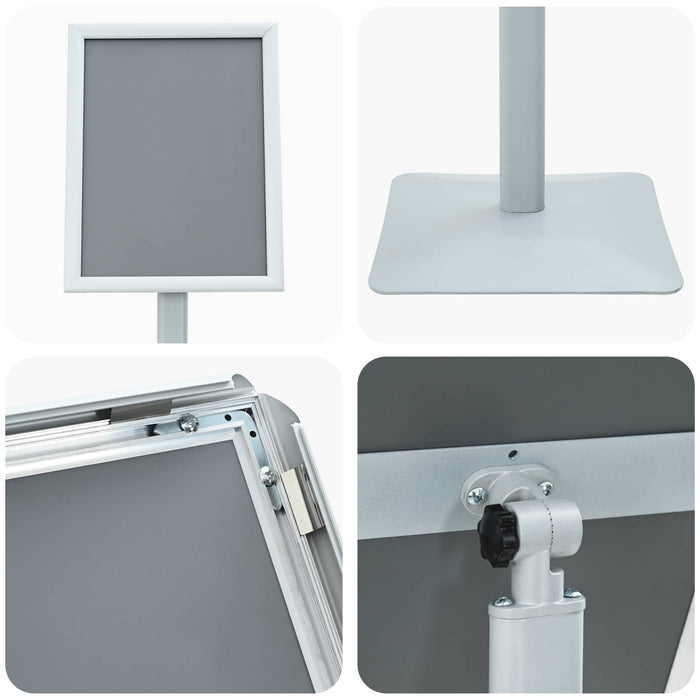 Suport poster tip pedestal Argintiu 32 x 27 x 119 cm - WALTI WALTI