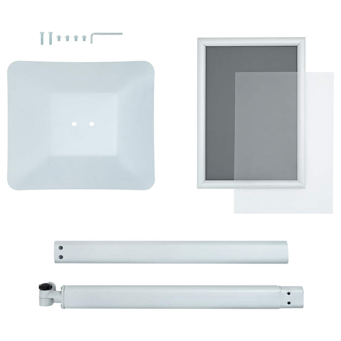 Suport poster tip pedestal Argintiu 32 x 27 x 119 cm - WALTI WALTI