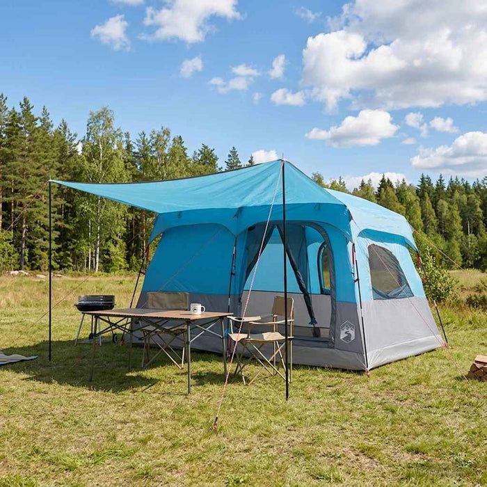 Cort de Familie albastru 380 x 260 x 190 cm Poliester WALTI