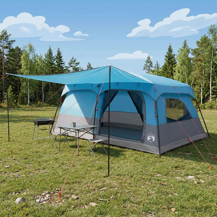 Cort de Familie albastru 500 x 400 x 230 cm Poliester și oțel WALTI