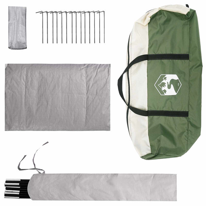Tent Cabină cu acoperiș Verde 210 x 210 x 138 cm Poliester WALTI