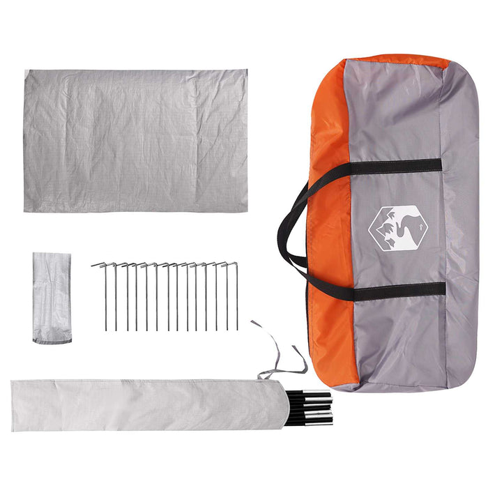 Tent Cabină Gri și Portocalie 210 x 210 x 138 cm Poliester WALTI
