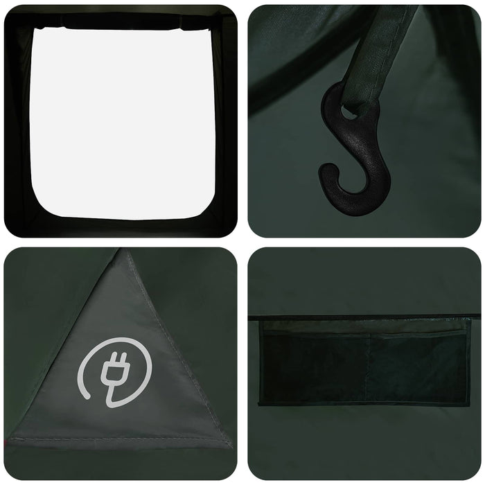 Tent Cabină cu acoperiș Verde Army 210 x 210 x 138 cm Poliester WALTI