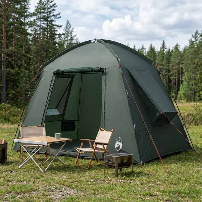 Tent Cabină cu acoperiș Verde Army 210 x 210 x 138 cm Poliester WALTI