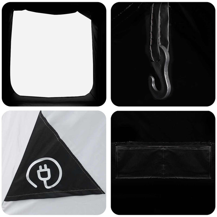 Tent Cabină Alb Blackout 210 x 210 x 138 cm Poliester WALTI