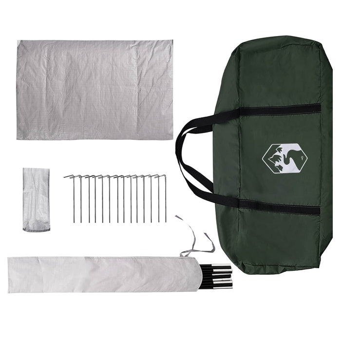 Tent Cabină cu acoperiș Verde Army 300 x 210 x 156 cm Poliester WALTI