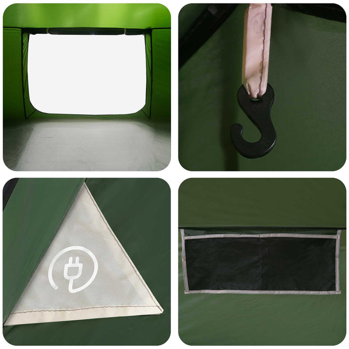Tent Cabină cu acoperiș Verde 400 x 210 x 180 cm Poliester WALTI