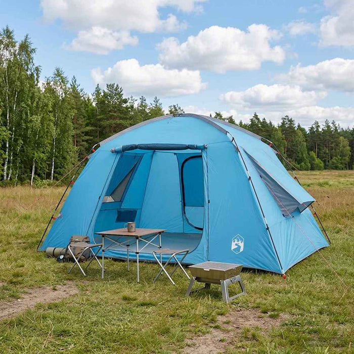 Tent Cabină cu acoperiș albastru 400 x 210 x 180 cm Poliester WALTI