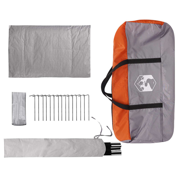 Tent Cabină Gri și Portocalie 400 x 210 x 180 cm Poliester WALTI