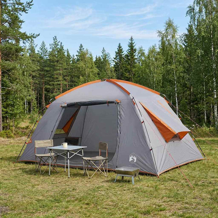 Tent Cabină Gri și Portocalie 400 x 210 x 180 cm Poliester WALTI