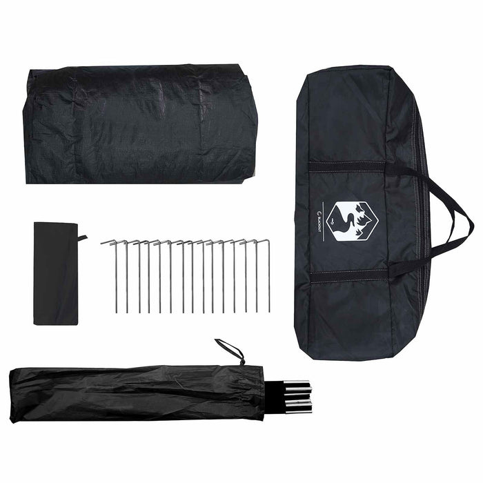 Tent Cabină Alb Blackout 400 x 210 x 180 cm Poliester WALTI