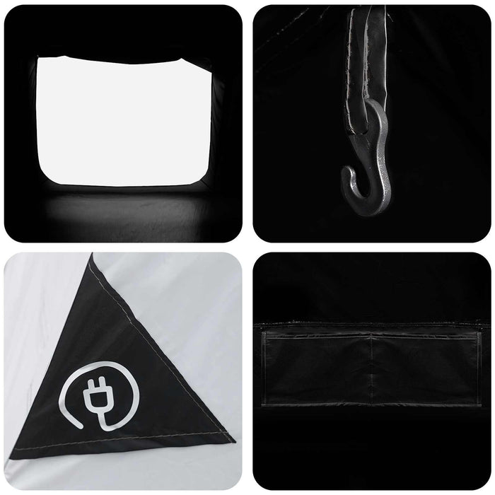 Tent Cabină Alb Blackout 400 x 210 x 180 cm Poliester WALTI