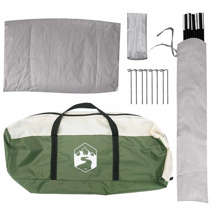 Cort pentru mașină Verde 239 x 210 x 210 cm Poliester și oțel WALTI