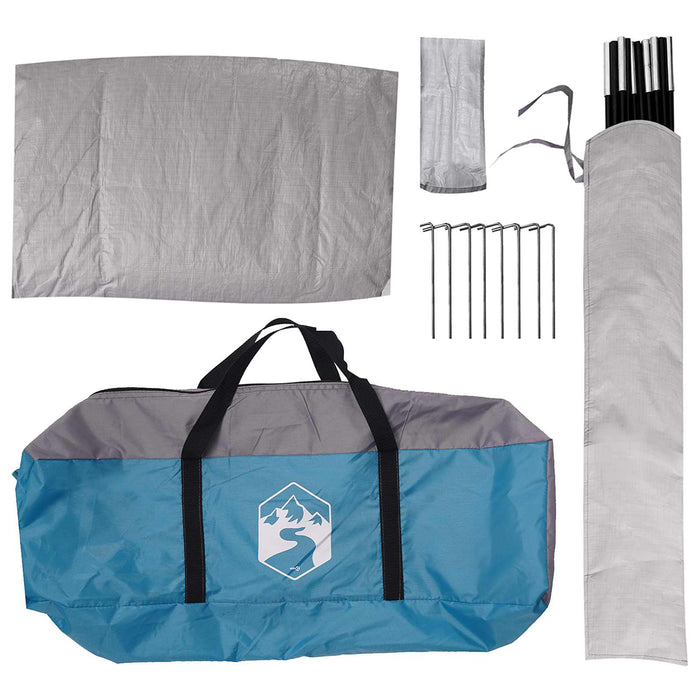 Cort pentru mașină cu acoperiș albastru 239 x 210 x 210 cm WALTI