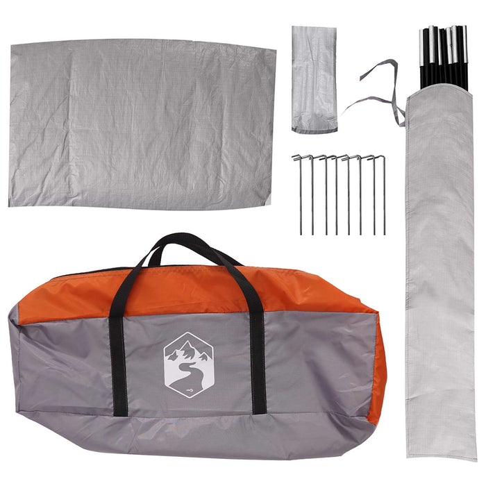 Cort pentru mașină Gri și Portocalie 239 x 210 x 210 cm WALTI