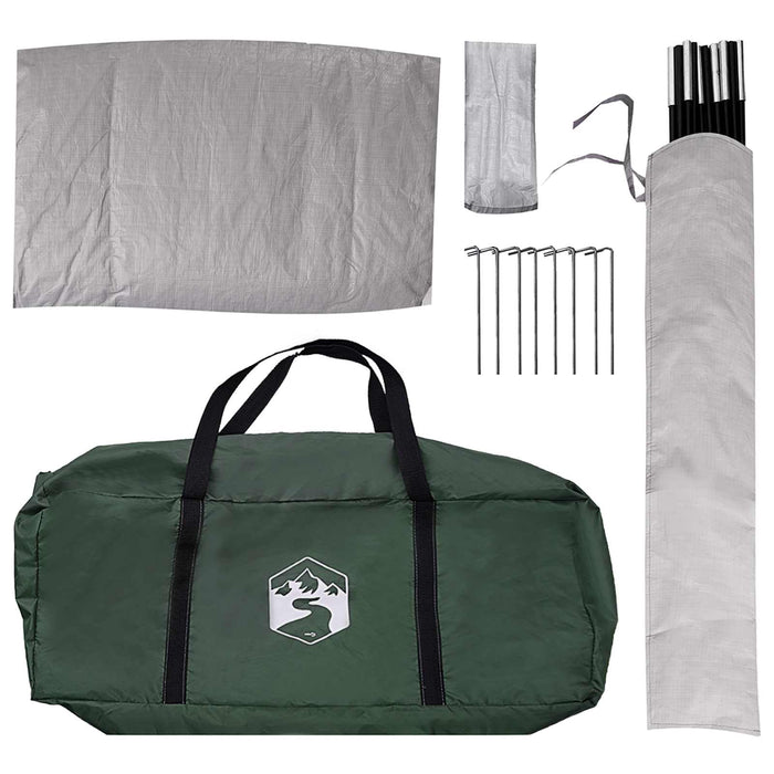 Cort pentru mașină cu acoperiș Verde Army 239 x 210 x 210 cm WALTI