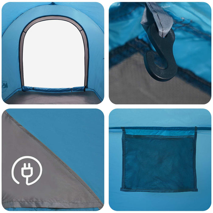 Cort pentru mașină cu acoperiș albastru 200 x 170 x 170 cm WALTI